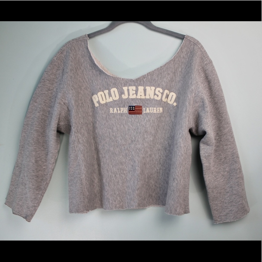 SOLD Ralph Lauren Jeans | Cropped Sweatshirt - Picture 1 of 5